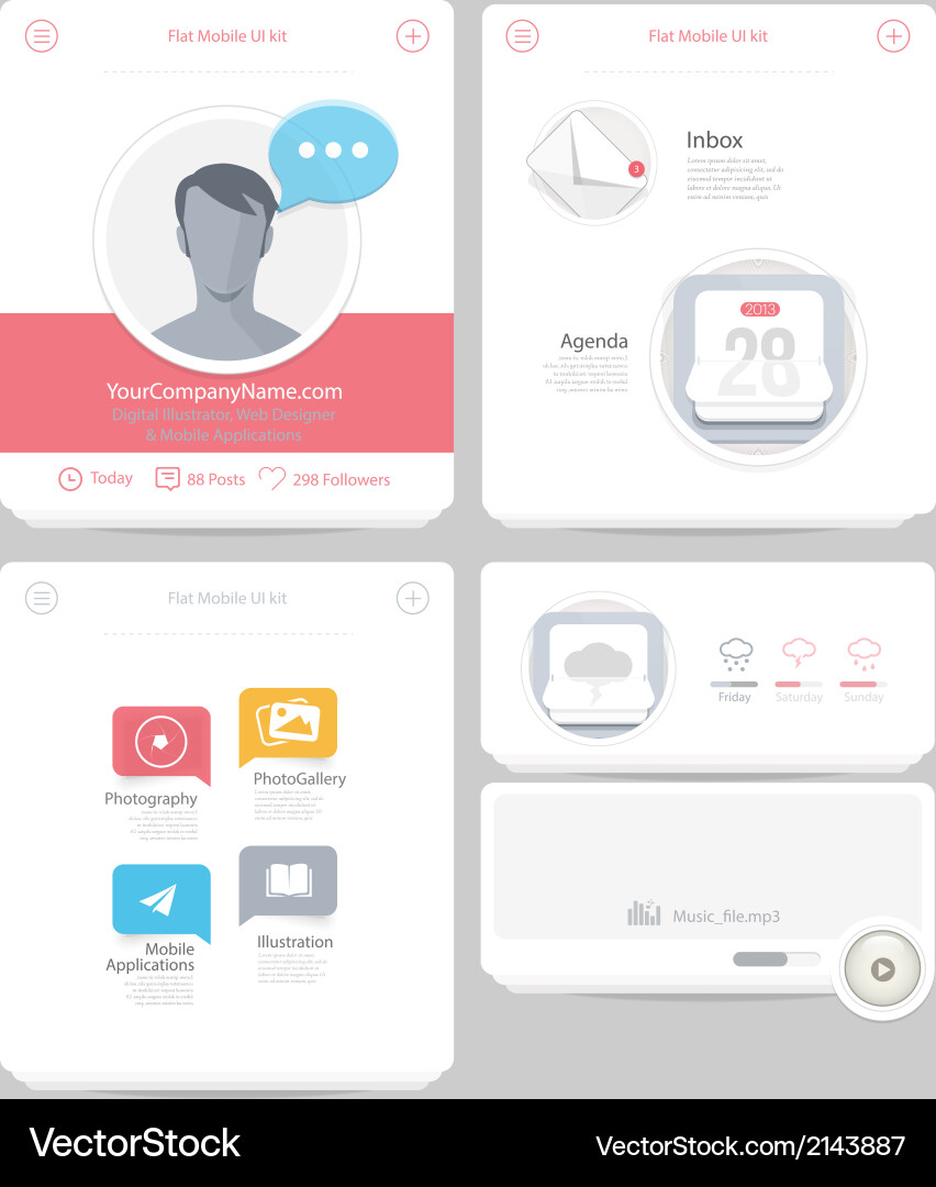 Communication web design elements Vector Image