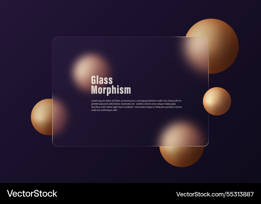 Dark gradient background transparent matte panel Dark gradient background transparent matte panel Vector Image