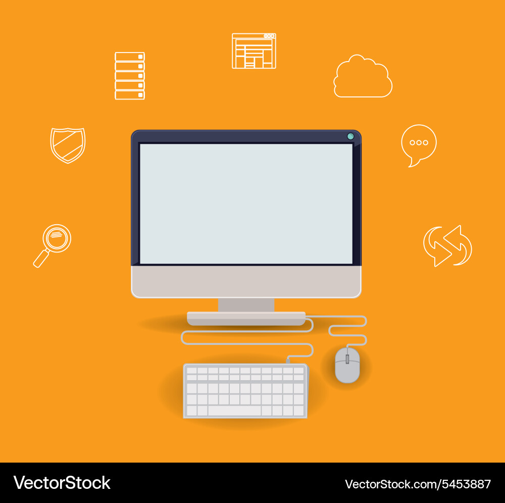 Data base design vector image
