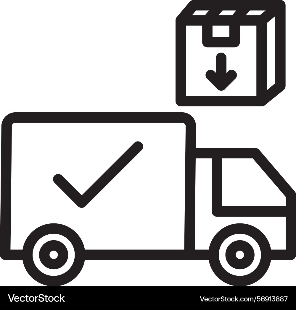 Delivery linear style icon design vector image