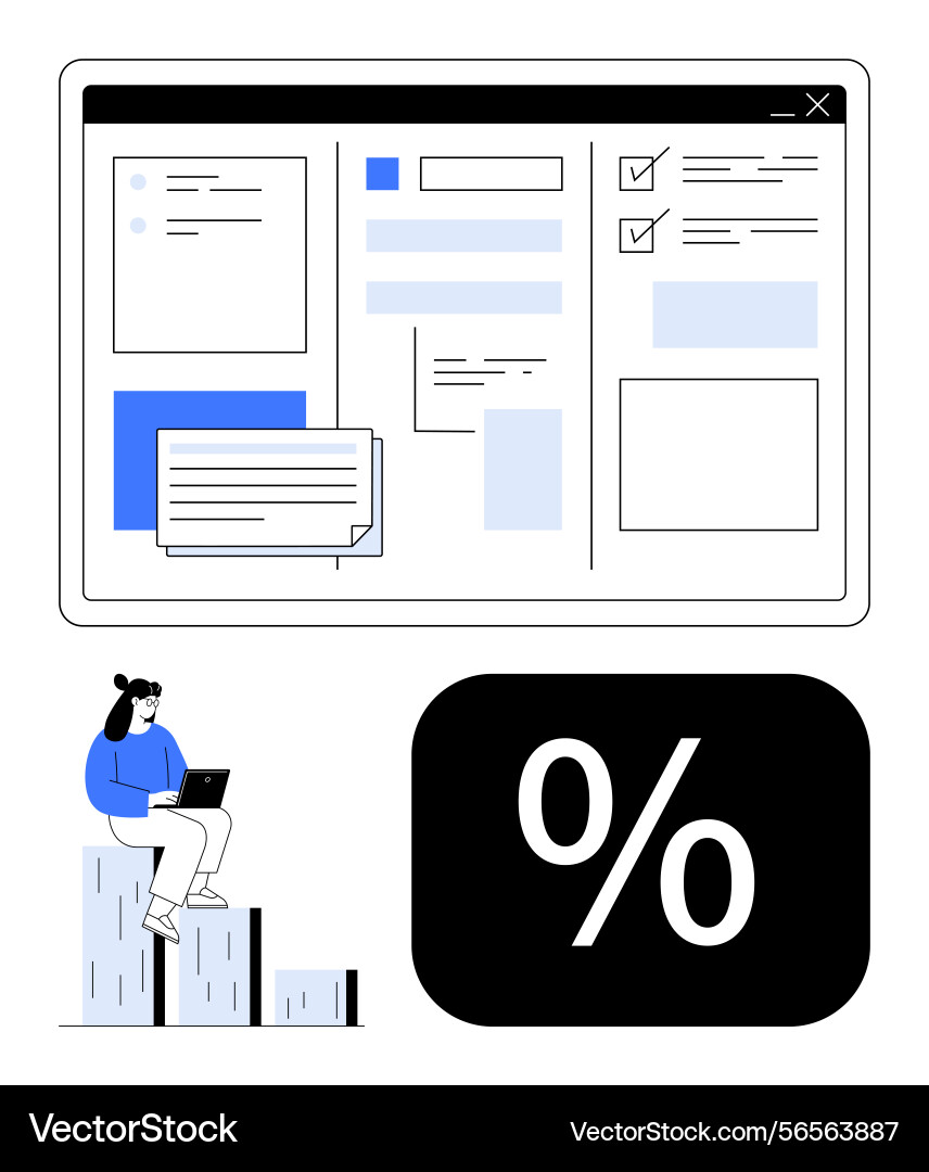 Digital dashboard with user on bar chart Digital dashboard with user on bar chart vector image