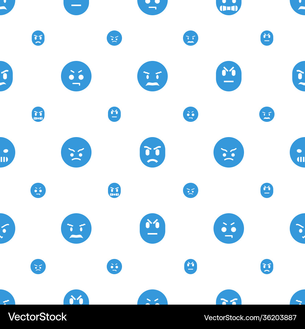 Grumpy icons pattern seamless white background vector image