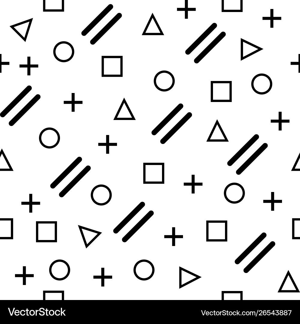 Memphis seamless pattern geometric design for use vector image