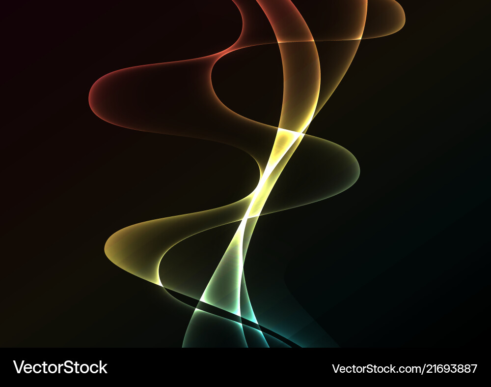 Multicolor flame curve layer abstract background Vector Image