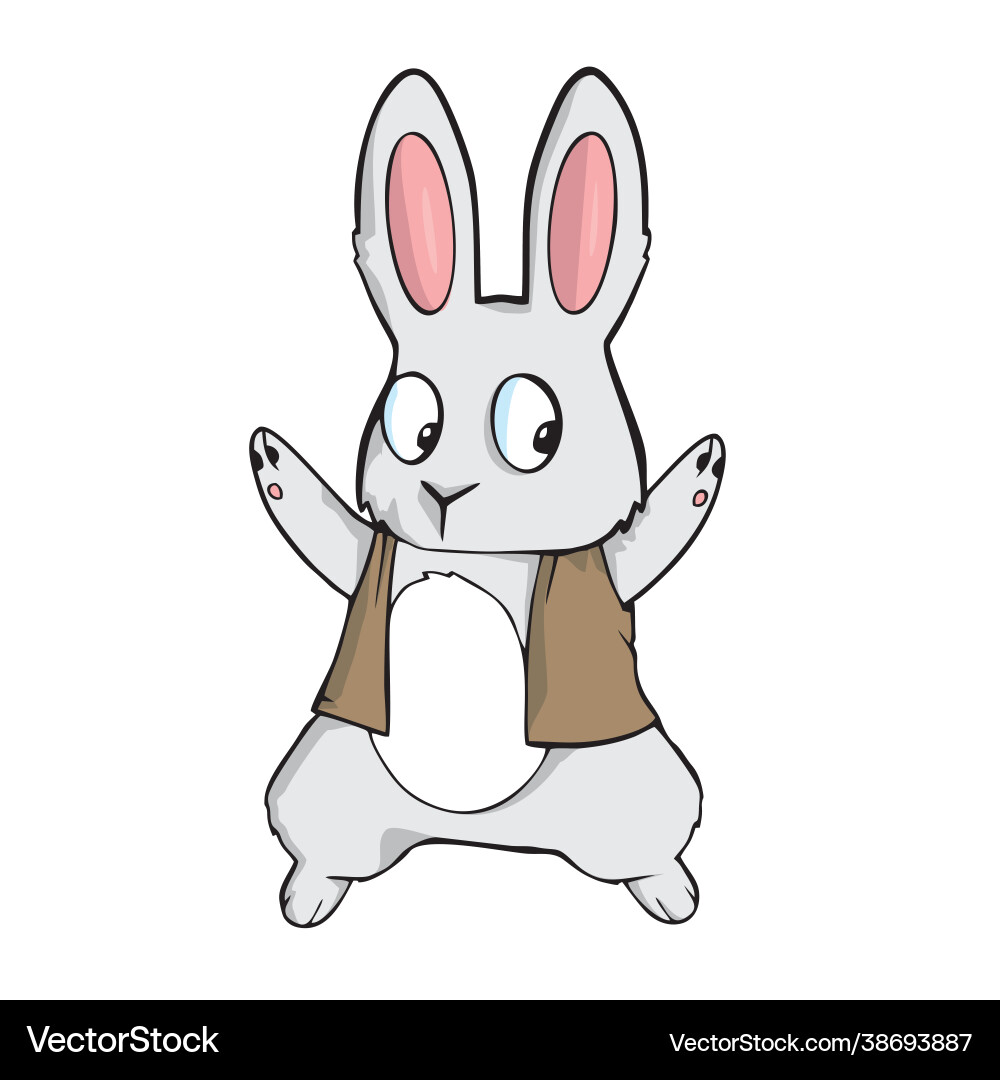 Osterhasen Karikatur auf weiß Osterhasen Karikatur auf weiß vektorbild