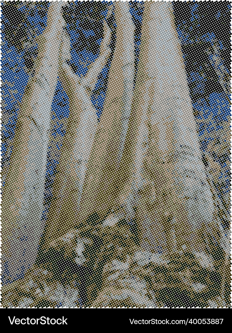 Rasterized trees from below Vector Image