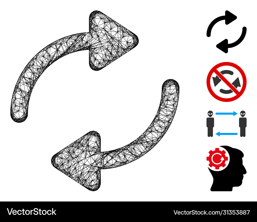 Refresh web mesh Refresh web mesh vector image