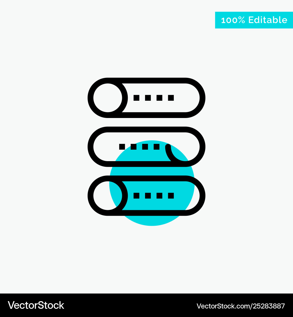 Setting device switch on off turquoise highlight Setting device switch on off turquoise highlight vector image