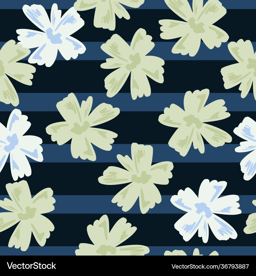 Simple style floral seamless pattern with random Simple style floral seamless pattern with random vector image
