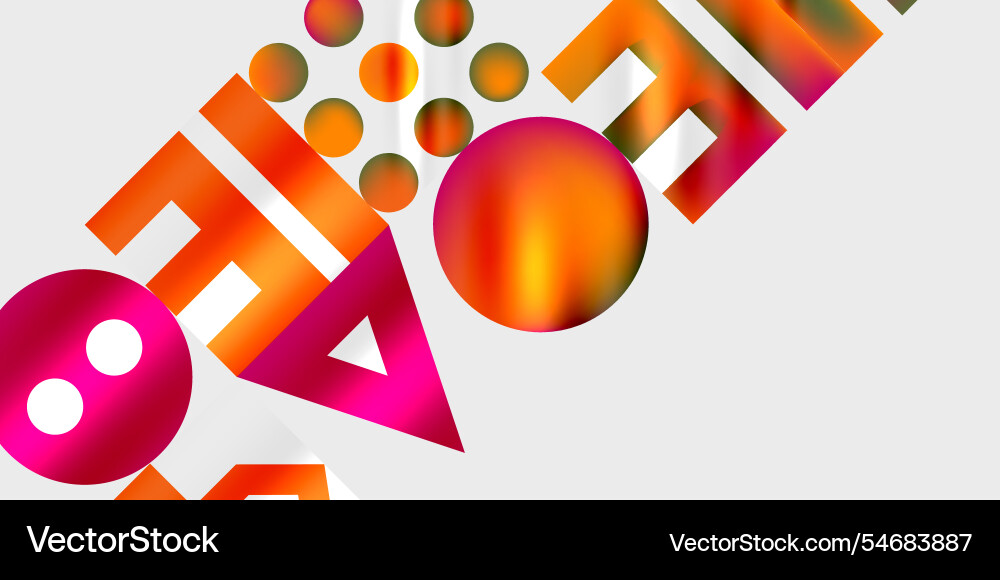 Triangles circles squares rectangles design Vector Image