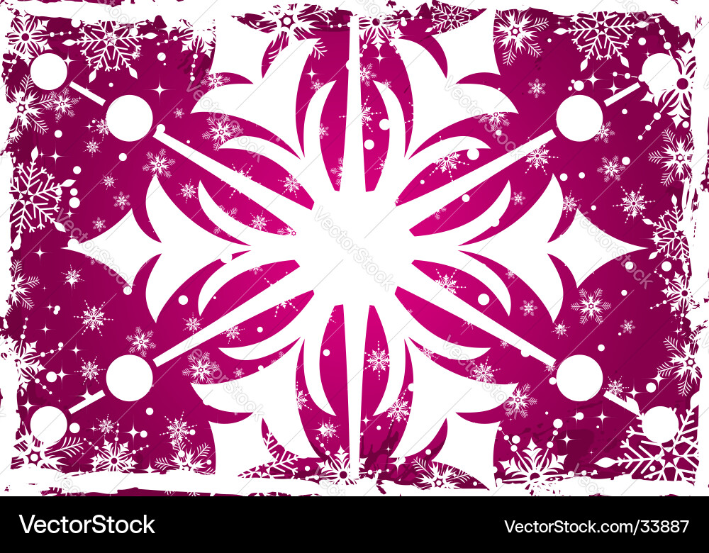 Winter Snowflake Background Vector Image