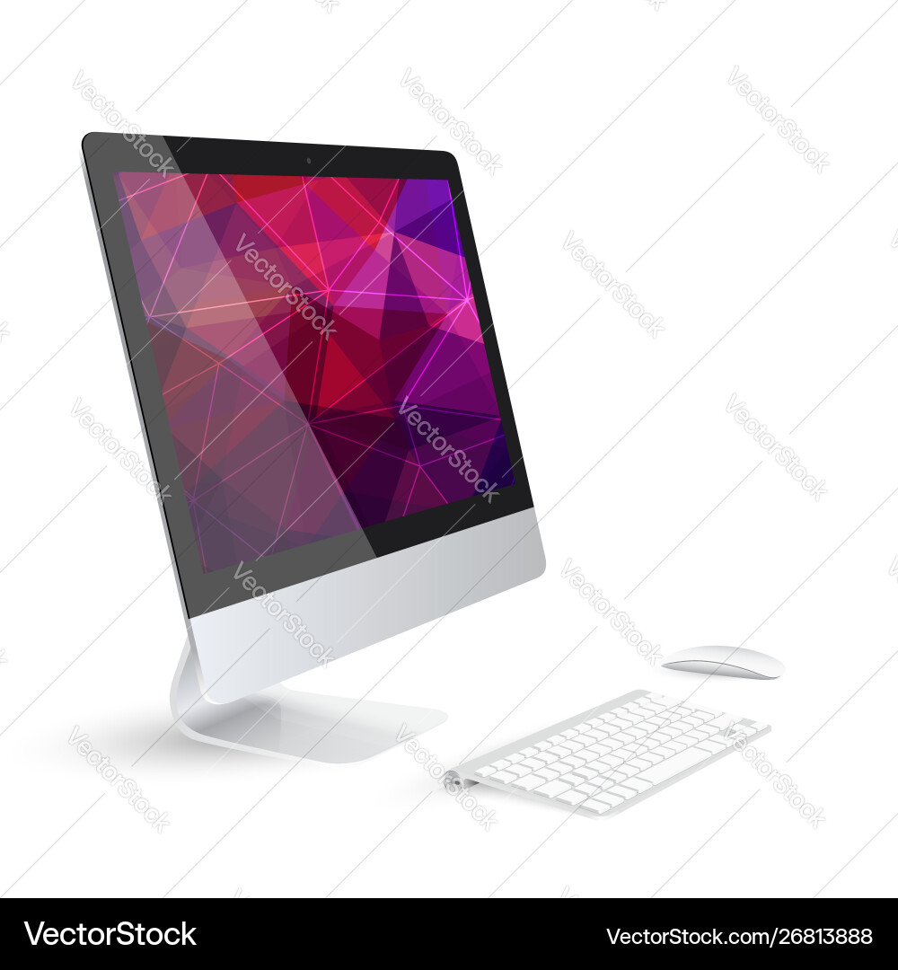 Abstract Computer Keyboard & Mouse vector image