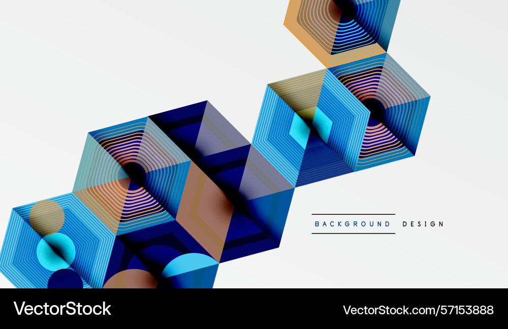 Abstract geometric pattern hexagons create Abstract geometric pattern hexagons create vector image