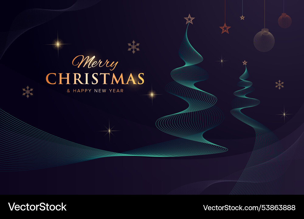 Abstract green christmas in dark background Abstract green christmas in dark background vector image
