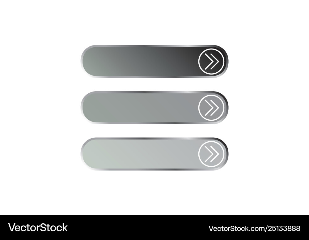 Empty button set vector image
