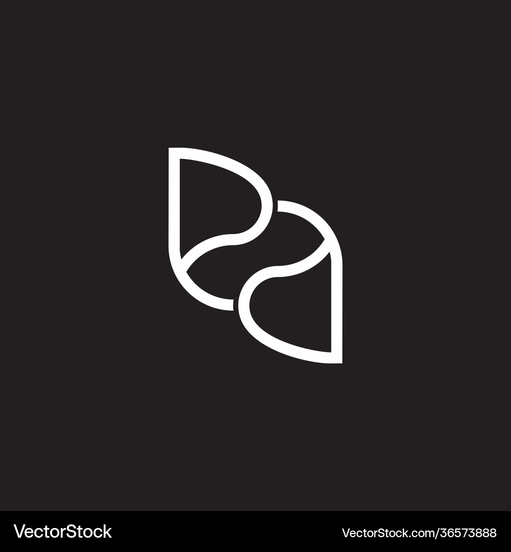 Letter pd linked motion circle arrow abstract Letter pd linked motion circle arrow abstract Vector Image