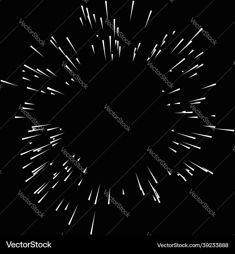 Radial radiating dynamic rays beams lines Vector Image