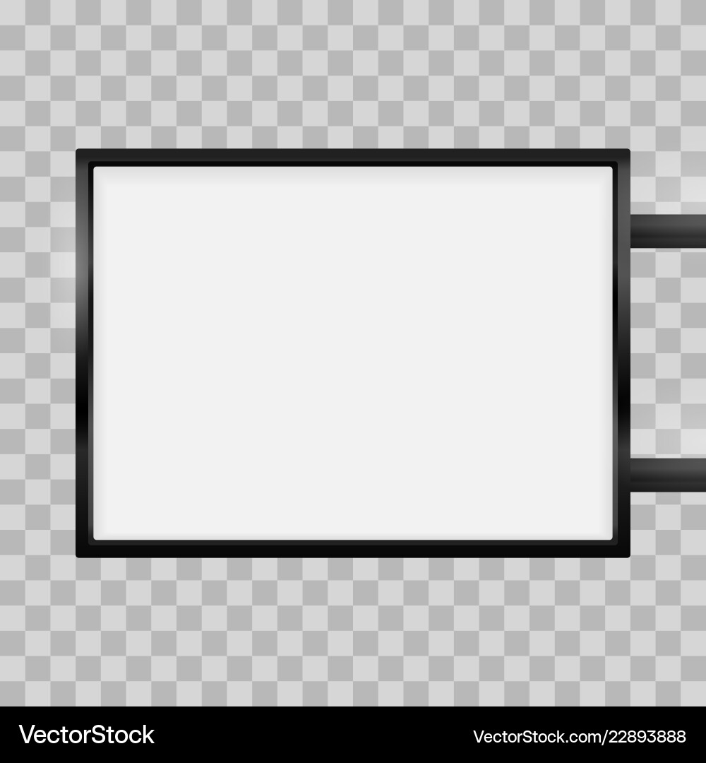Rectangular signage light box signboard rectangle Rectangular signage light box signboard rectangle vector image