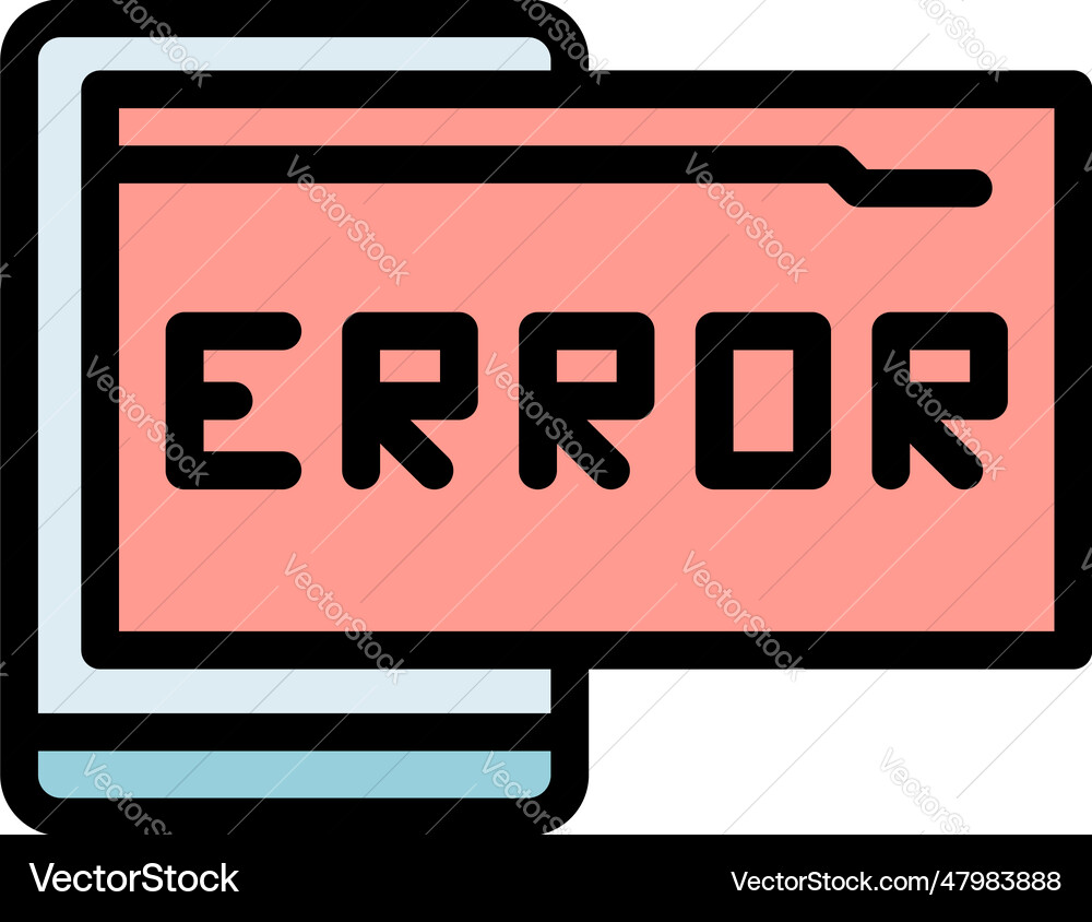 Web code error icon flat Web code error icon flat vector image