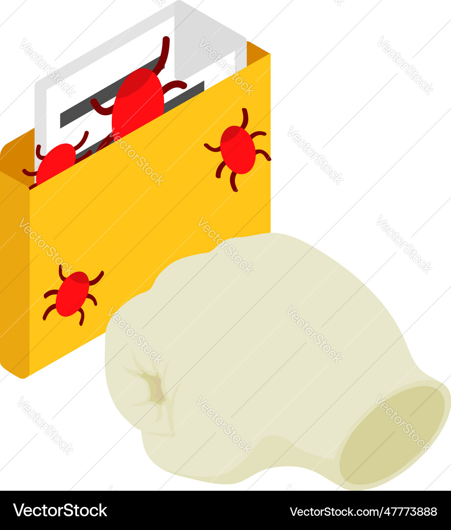 Web Hacking Icon isometrische Fehlerangriff Web Hacking Icon isometrische Fehlerangriff vektorbild