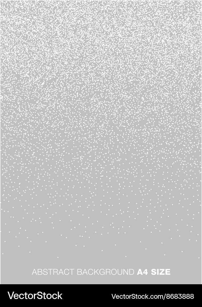 White Gradient Dots on Gray A4 Background vector image