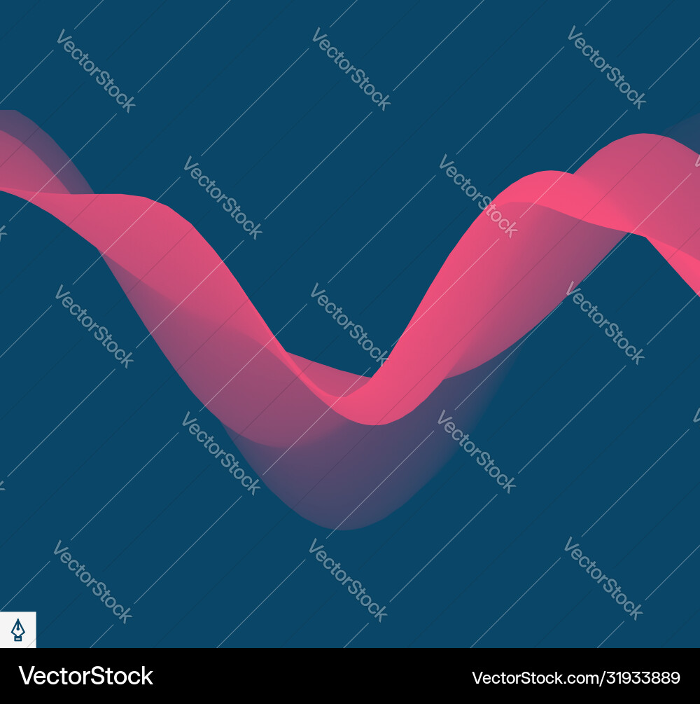 3d wavy background with dynamic effect abstract Vector Image