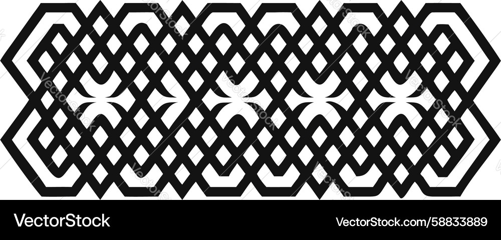 Abstract geometric chain link pattern design Vector Image