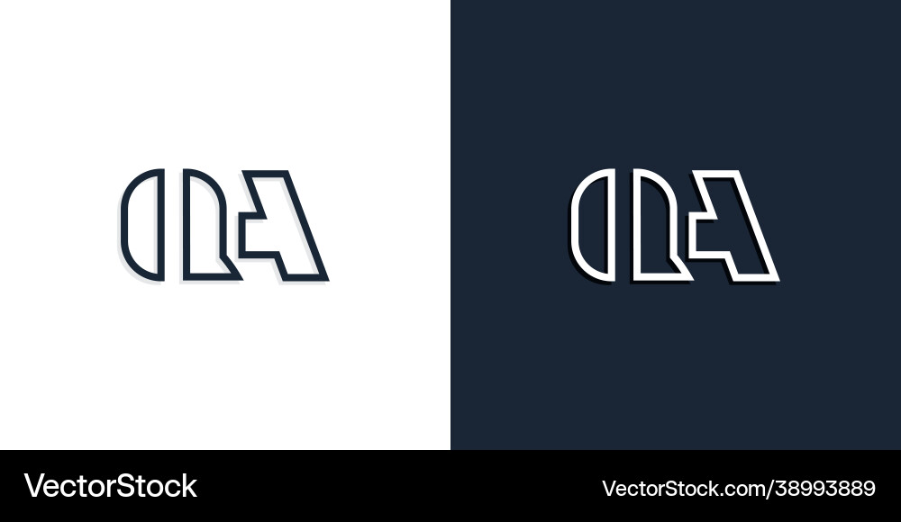 Abstract line art initial letters qa logo Abstract line art initial letters qa logo vector image