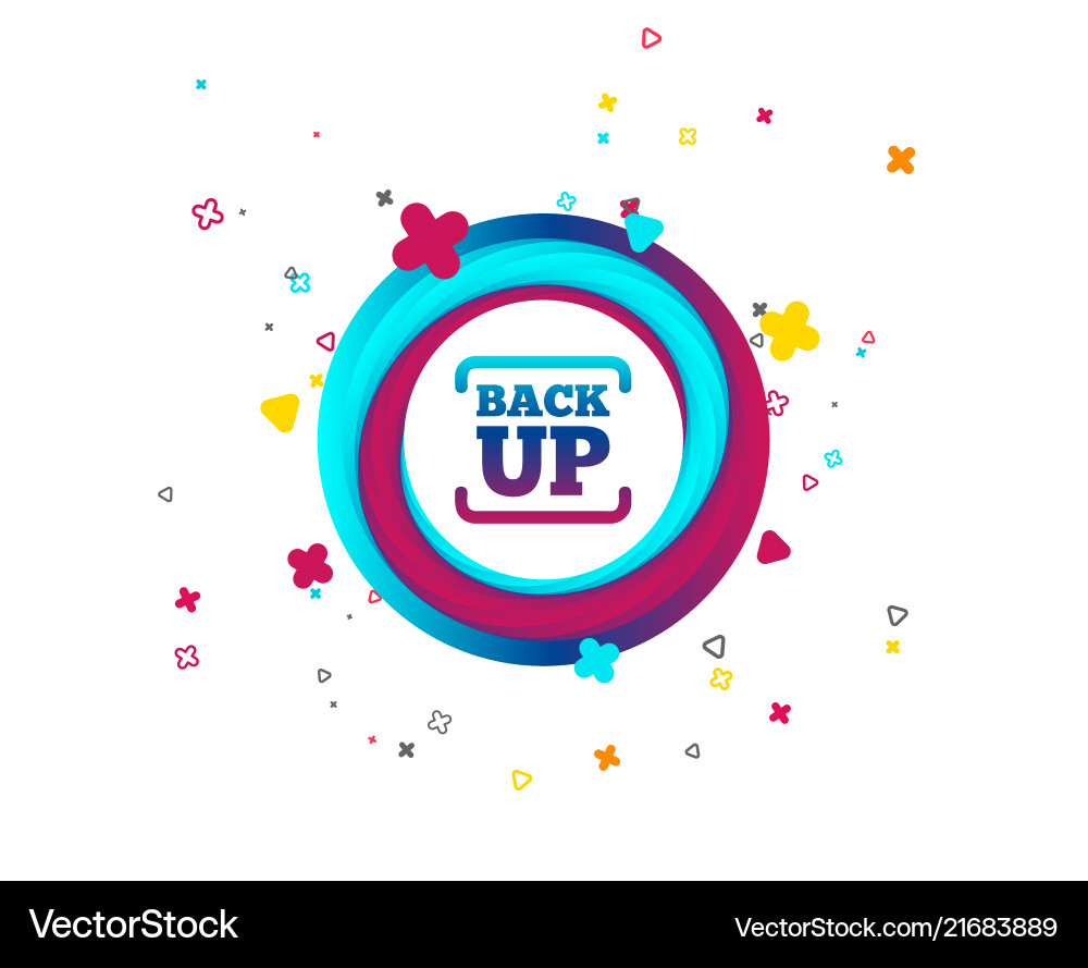 Backup date sign icon storage symbol Vector Image
