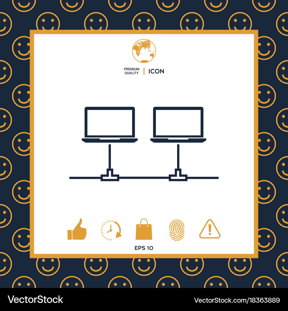 Computer network icon vector image