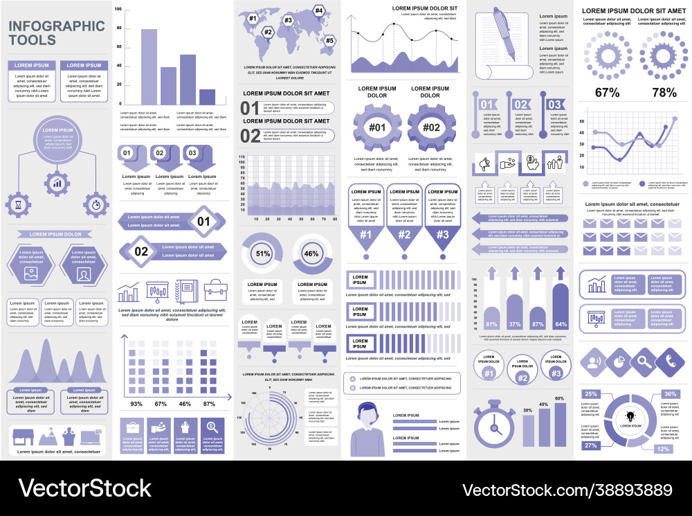 Data Visualization Elements vector image