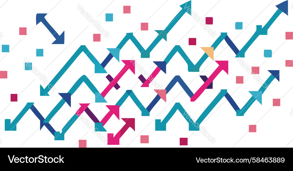 Dynamic Arrow Pattern - Data Flow Vector Image