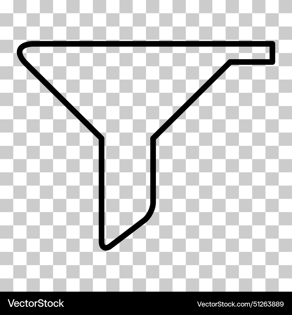 Filter button web shape icon flat filtering Filter button web shape icon flat filtering vector image