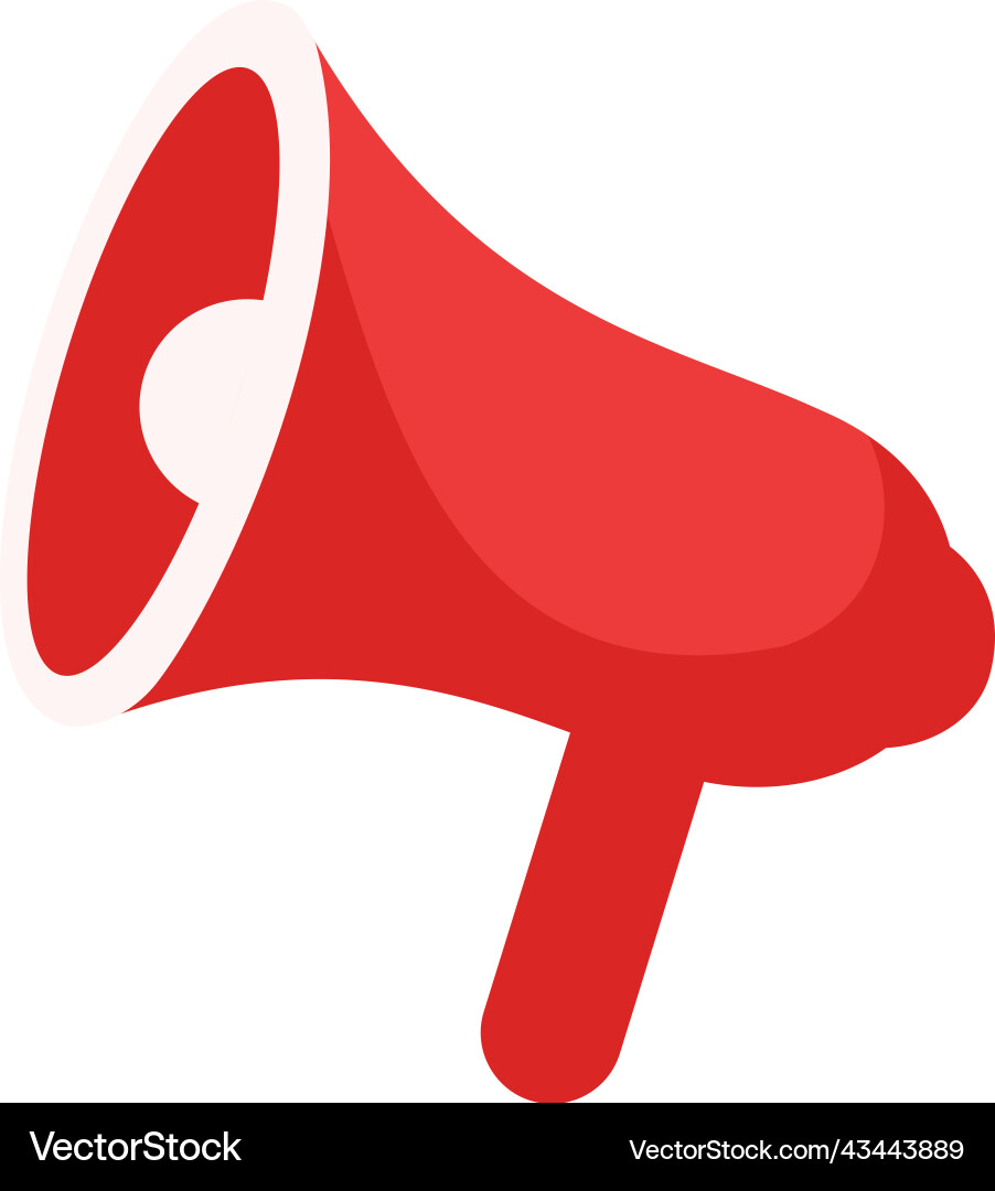 Megaphone semi flat color object Vector Image