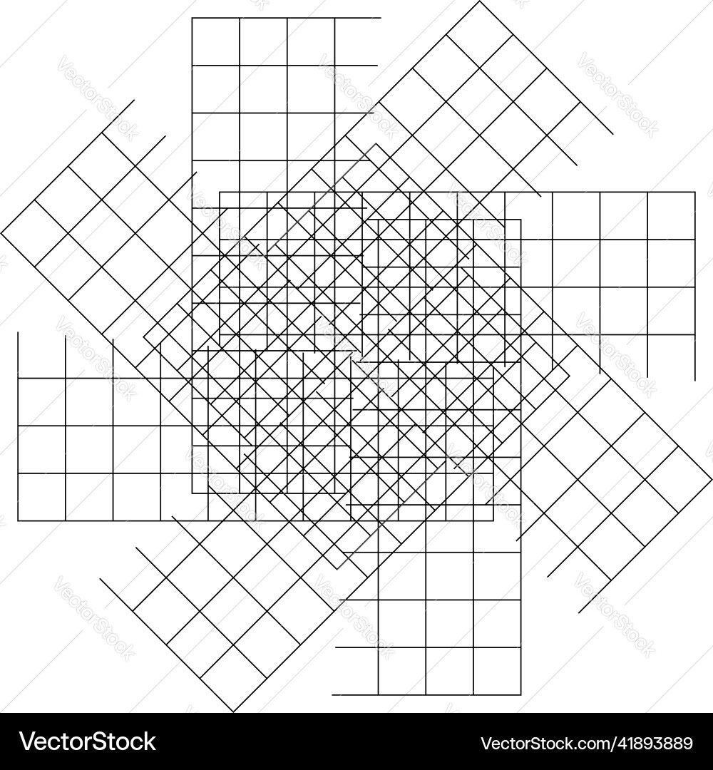 Mirrored tweaked irregular grid mesh grating Mirrored tweaked irregular grid mesh grating vector image