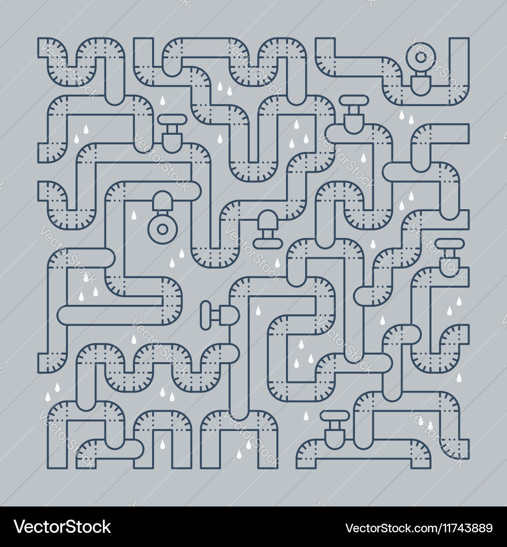Plumbing services concept backdrop Vector Image