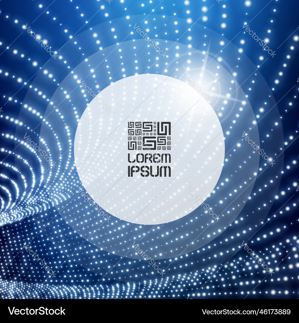 Round frame with place for text technology Round frame with place for text technology Vector Image