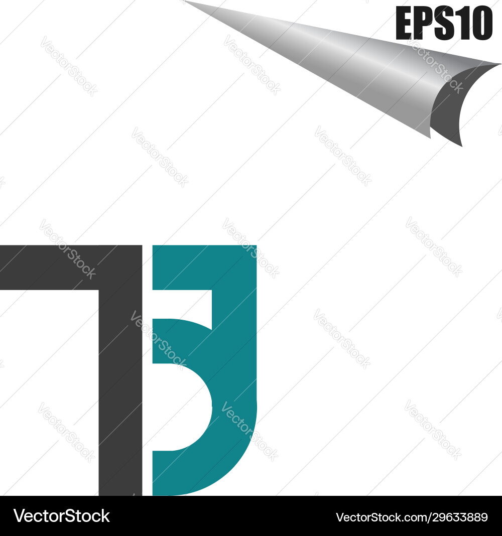 Simple tb initial monogram design template Vector Image
