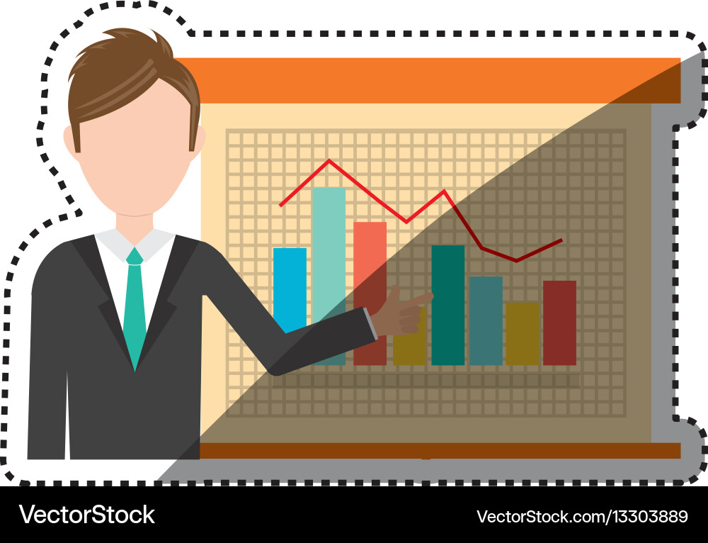Statistic graph report Vector Image
