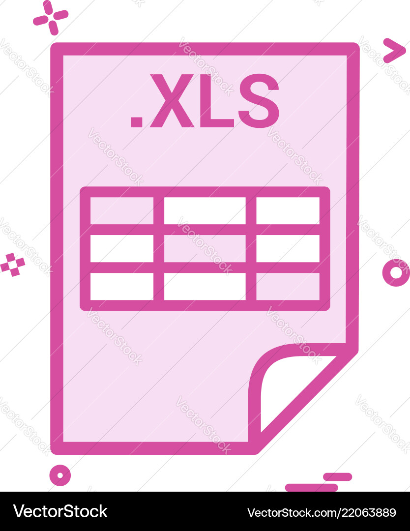 Xls application download file files format icon Xls application download file files format icon Vector Image
