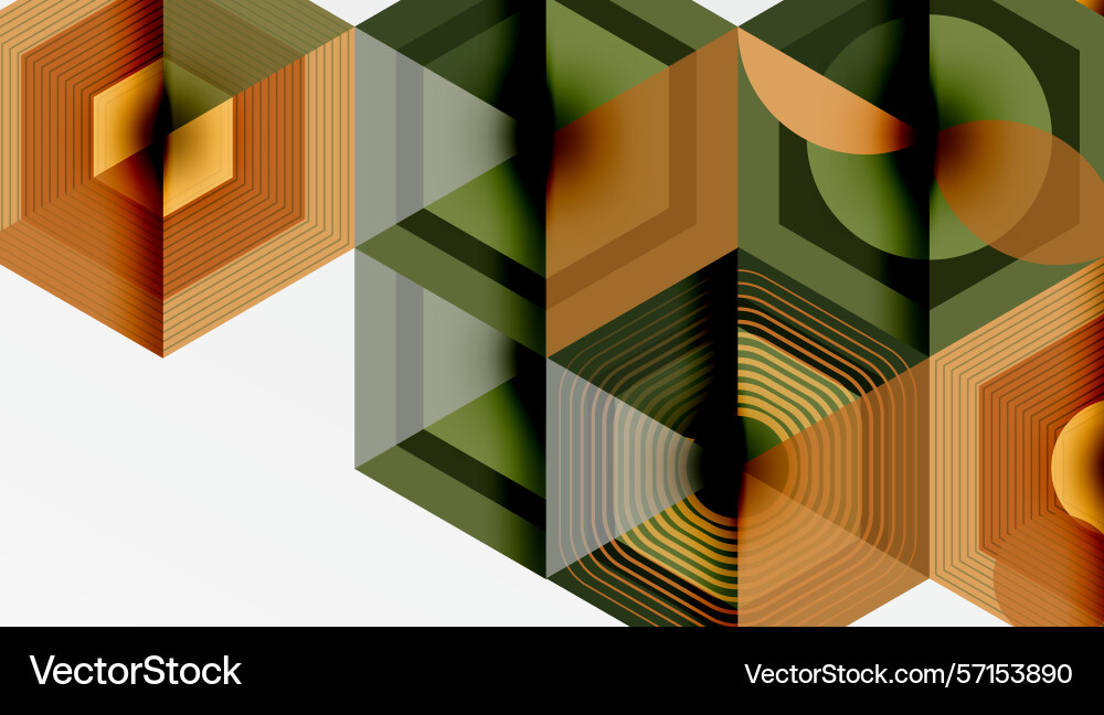Abstract geometric pattern hexagonal shapes Abstract geometric pattern hexagonal shapes Vector Image