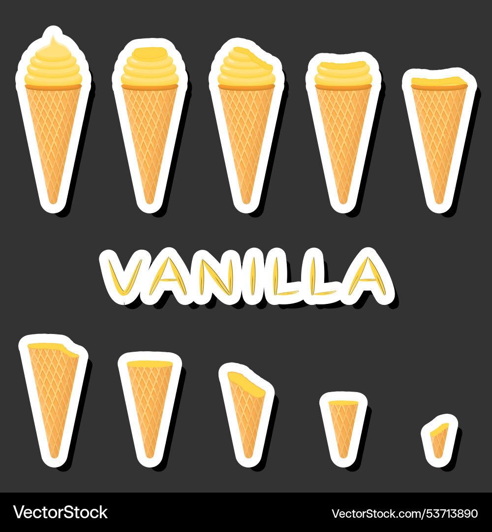 Big colorful set different forms natural dessert Vector Image