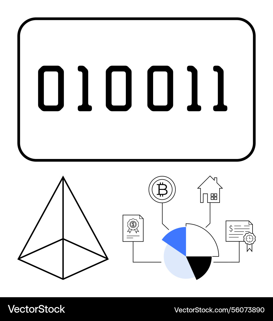 Blockchain-Technologiekonzepte mit Binärcode Blockchain-Technologiekonzepte mit Binärcode vektorbild