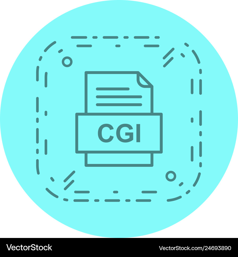 Cgi file document icon Vector Image