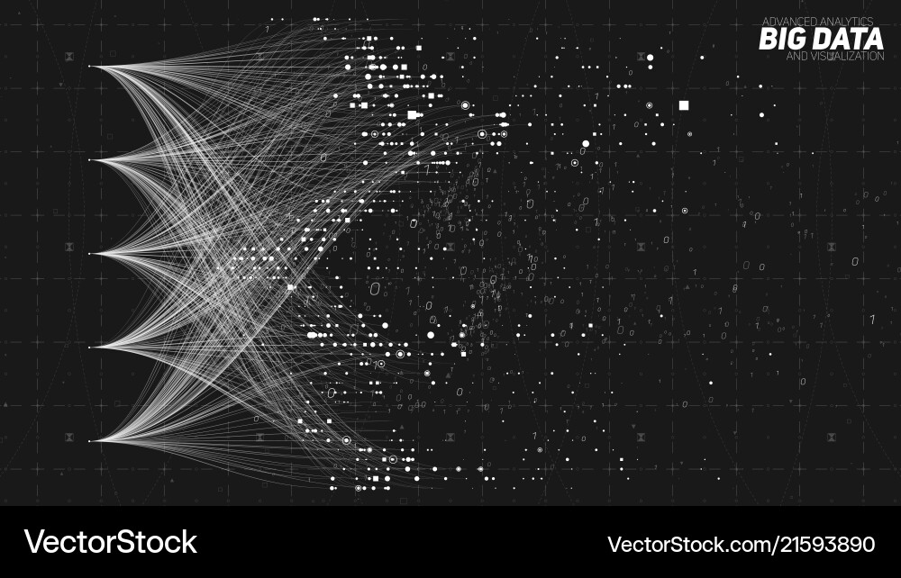Complex Data Network Visualization vector image