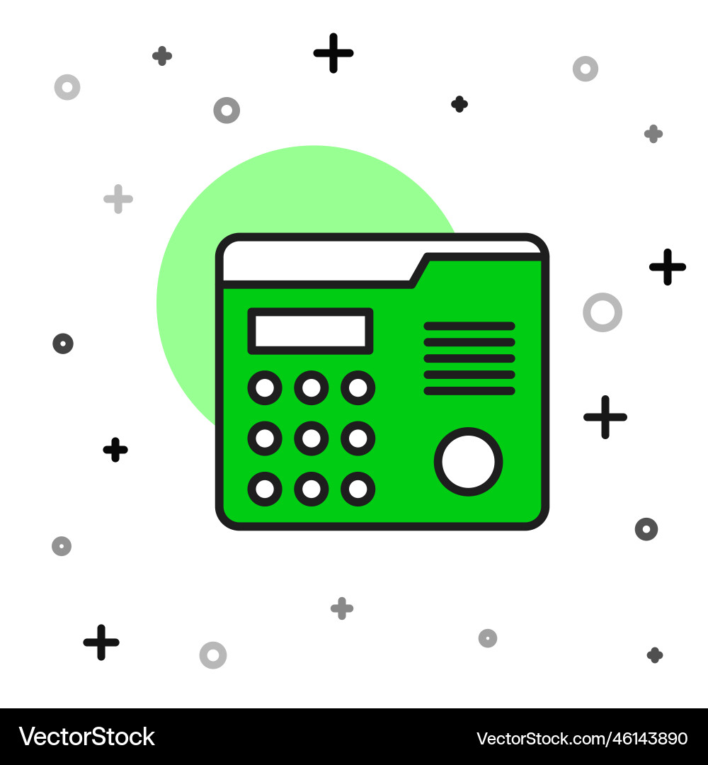 Filled outline house intercom system icon isolated Filled outline house intercom system icon isolated vector image