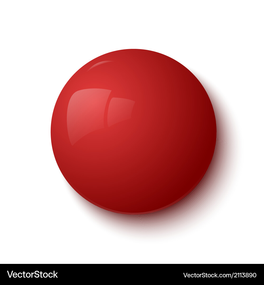 Glossy Red Button vector image