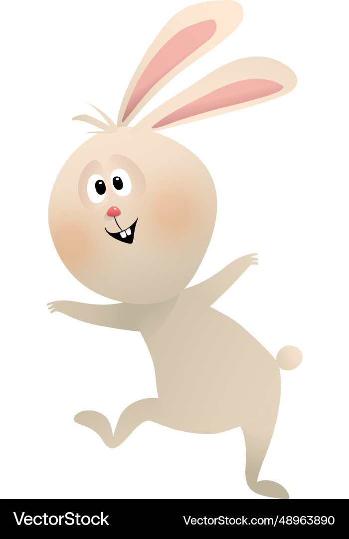 Lustiger Hase oder Kaninchen Cartoon Springen tanzen