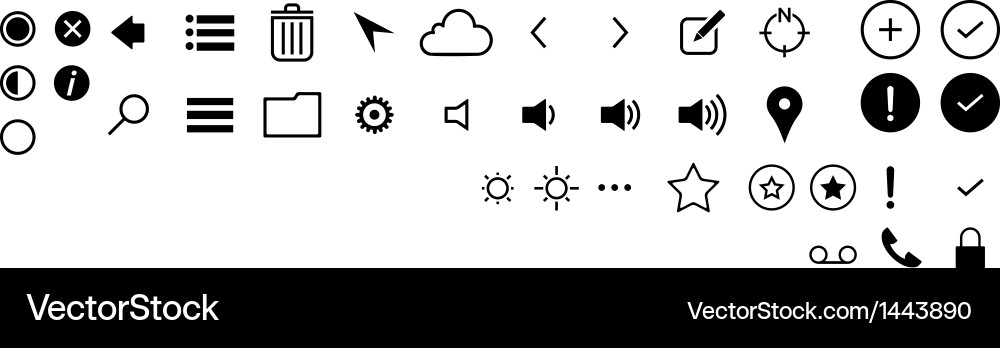 Modern UI Icon Set vector image