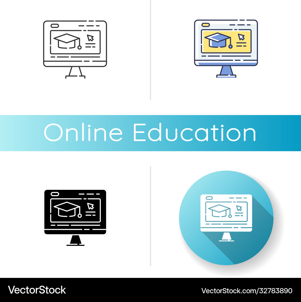 Online education icon Online education icon vector image